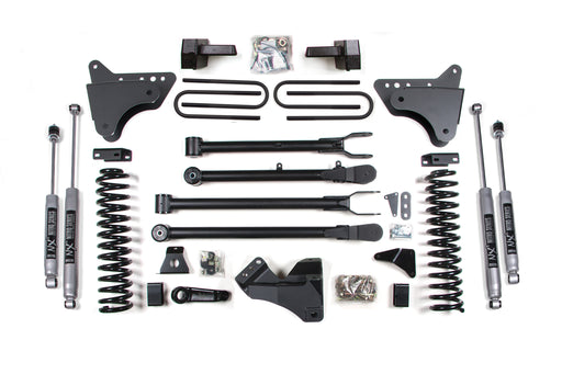 BDS 4 Inch Lift Kit w/ 4-Link, Ford F250/F350 Super Duty (2008-2010) 4WD Gas