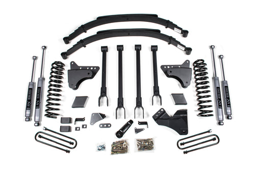 BDS 6 Inch Lift Kit w/ 4-Link, Ford F250/F350 Super Duty (2011-2016) 4WD Gas