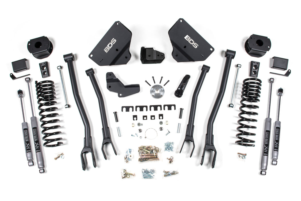 BDS 4 Inch Lift Kit w/ 4-Link, Ram 2500 w/ Rear Air Ride (2014-2018) 4WD Diesel