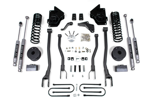 BDS 4 Inch Lift Kit w/ 4-Link, Ram 3500 w/ Rear Air Ride (2013-2018) 4WD Gas