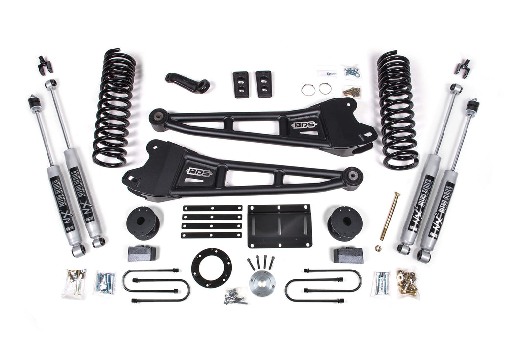 BDS 6 Inch Lift Kit w/ Radius Arm, Ram 3500 w/ Rear Air Ride (2013-2018) 4WD Diesel
