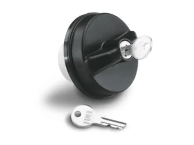Locking Fuel Cap, Black, Keyed to Ignition