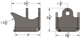 Behind the Axle High Clearance Shock Mount Dimensional