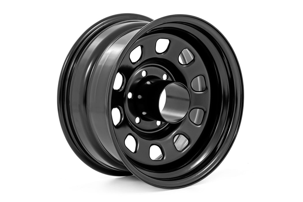Rough Country Steel Wheel/Black/16x8/5x5/3.30 Bore/-12