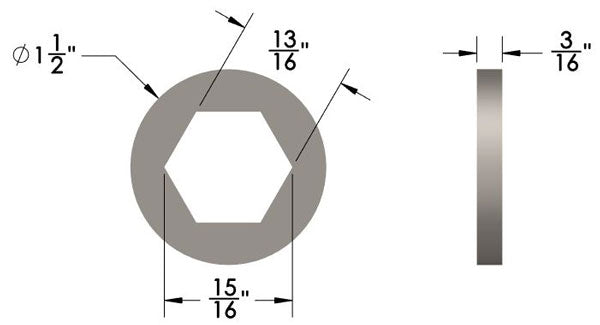 13/16" Hex
