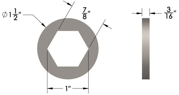 7/8" Hex