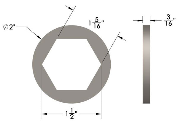 1-5/16" Hex