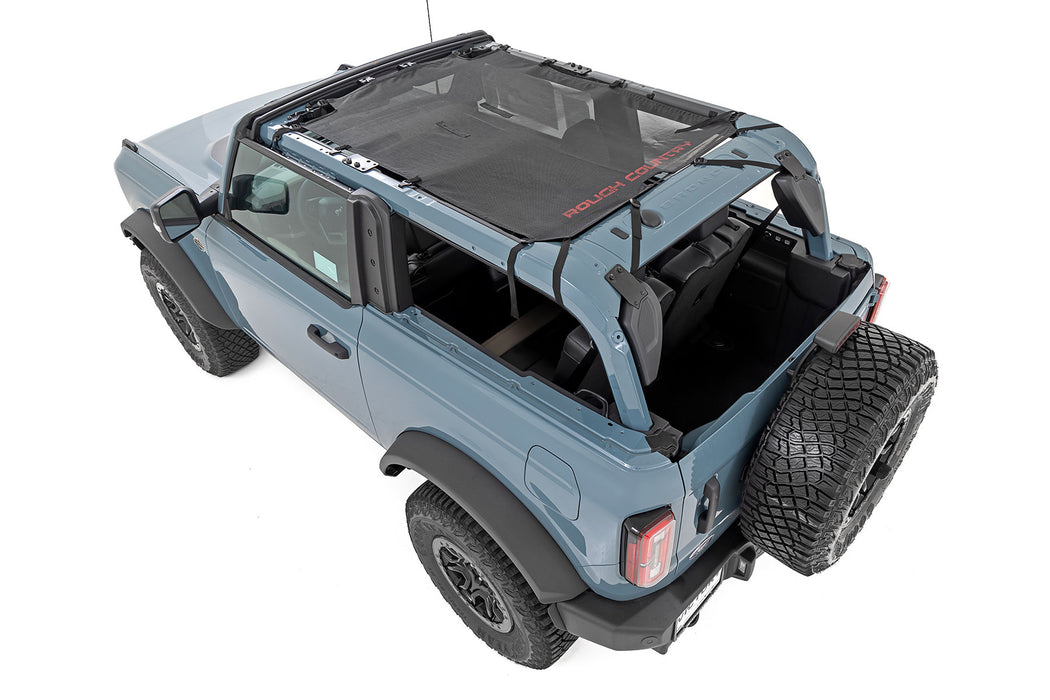Rough Country Mesh Bikini Top Plus, Black, Ford Bronco 4WD (2021-2024), view 6
