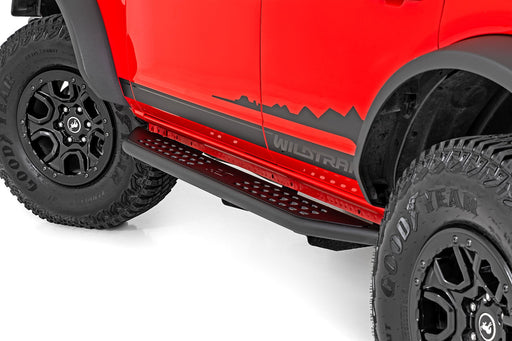 Rough Country OV2 Running Boards, Side Step Bars, 4-Door, Ford Bronco 4WD (2021-2025)