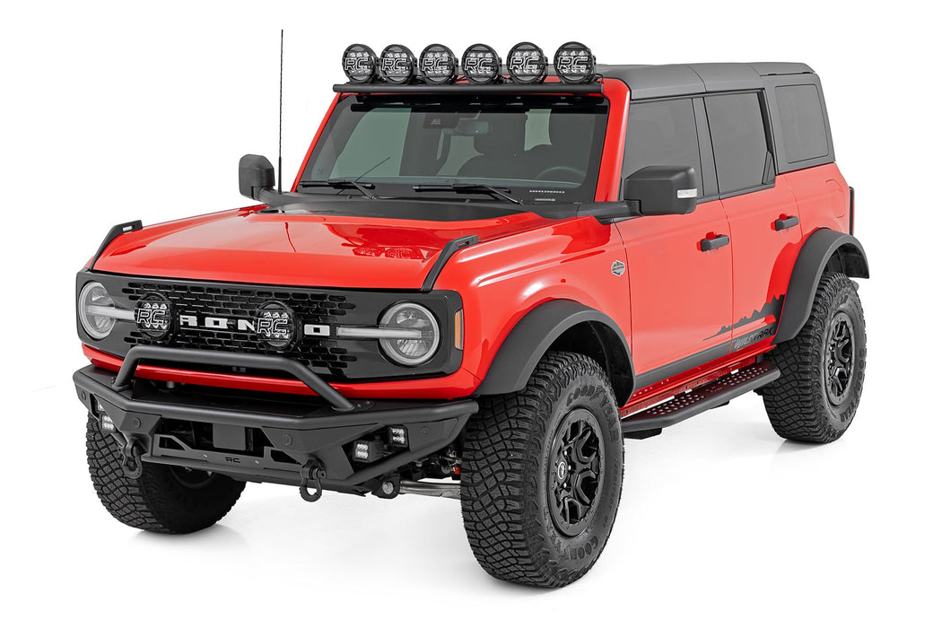 Rough Country OV2 Running Boards - Side Step Bars - 4-Door | Ford Bronco 4WD (2021-2025)