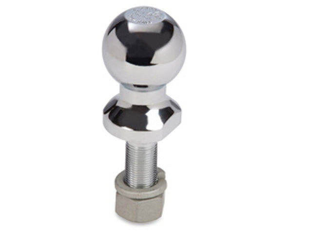 Trailer Hitch Ball, 2 in Ball, 1 in Shank, Chrome