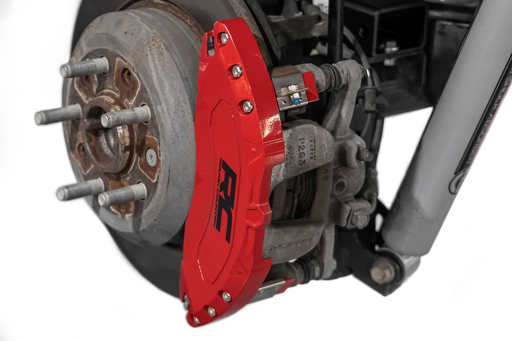 Rough Country Caliper Covers - Rear - Red - Non-Sport | Jeep Wrangler JL (21-24)/Wrangler Unlimited (18-25)