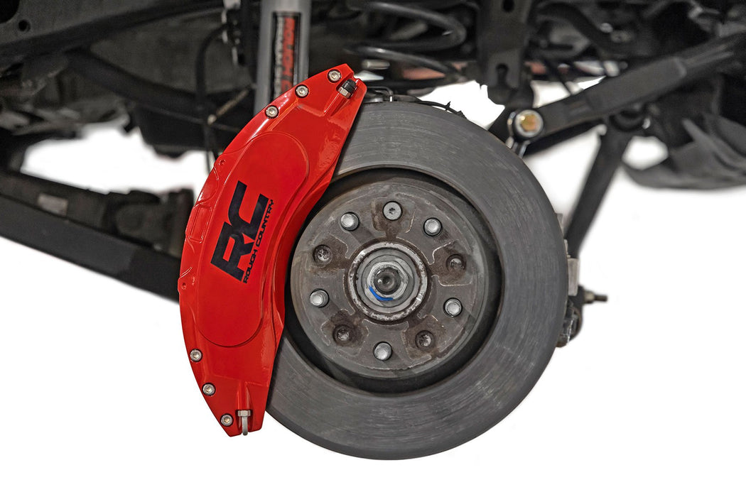 Rough Country Caliper Covers - Rear - Red - Non-Sport | Jeep Wrangler JL (21-24)/Wrangler Unlimited (18-25)