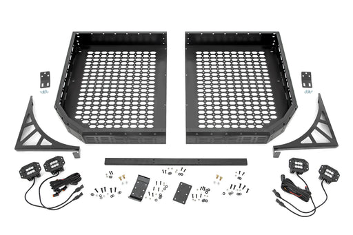 Rough Country Cargo Rack, Dual 2" Black LED Pairs, Flush Mount, CFMOTO UFORCE 1000
