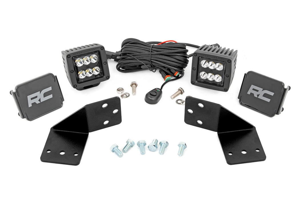 Rough Country LED Light Kit - Rear Mount - 2" Black Pair - CFMOTO UFORCE 1000