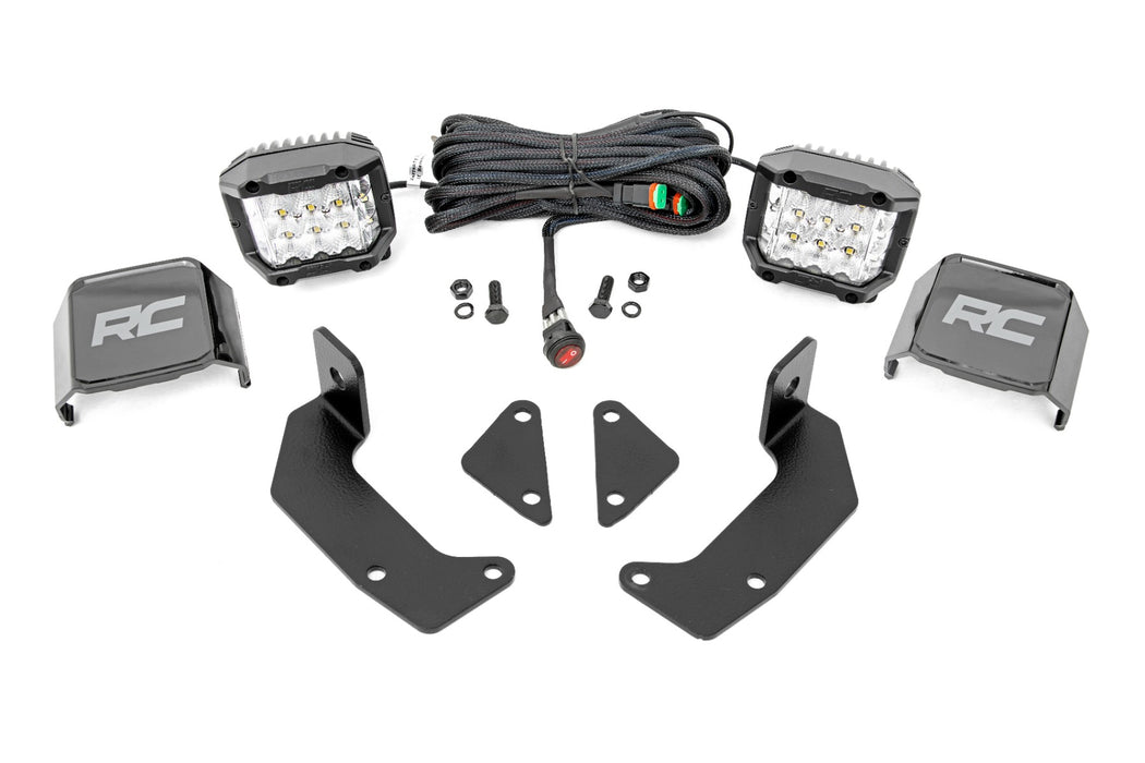 LED Light Kit - Cage Mount - 2 inch Chrome Pair - Wide Angle - CFMOTO UFORCE 1000