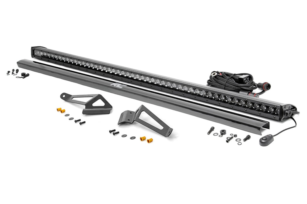 Rough Country LED Light Kit - Front Mount - 50" Black Single Row - CFMOTO UFORCE 1000