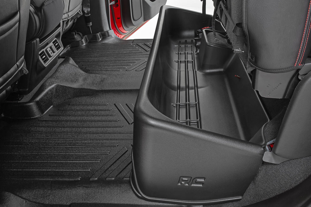 Rough Country Under Seat Storage - Crew Cab | Chevy/GMC 1500/2500HD/3500HD (19-25 &amp; Classic)