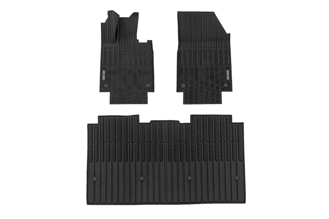 Rough Country Flex-Fit Floor Mats - FR &amp; RR | Tesla /Cybertruck 4WD (2024-2025)