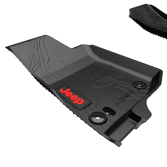 Jeep Wrangler JL 4-Door All-Weather Floor Mats, Gas, Black