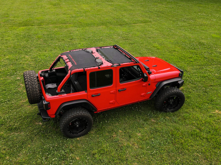 Rough Country Mesh Bikini Top Plus - Black | Jeep Wrangler JL (21-23)/Wrangler Unlimited (18-23)