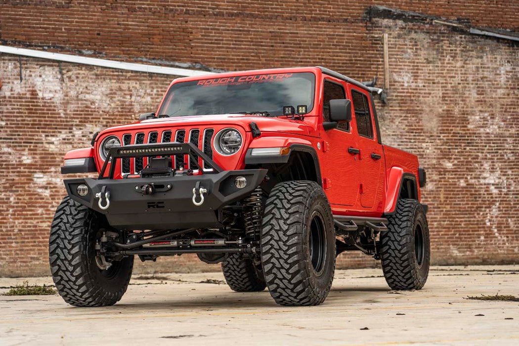 Rough Country LED Light Kit - Quad - Cowl Mount - 2" Black - Amber DRL | Jeep Gladiator JT/Wrangler JL (18-25)