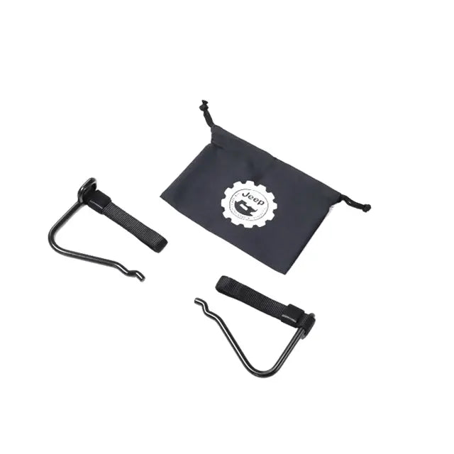 Windshield Tie-Down Straps, Set of 2, Steel Hooks