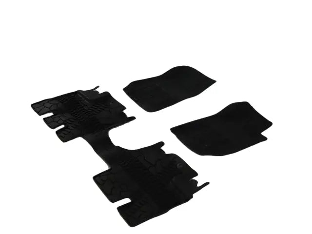 All-Weather Floor Mats, 2 Front and 1 Second Row, Black