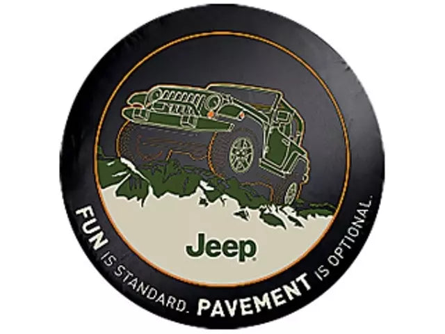 Spare Tire Cover, Fun Is Standard Pavement Is Optional