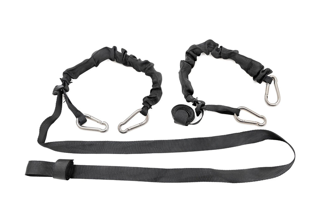 Elastic Straps - Carabiner Ends - 1 inch X 6' - Pair