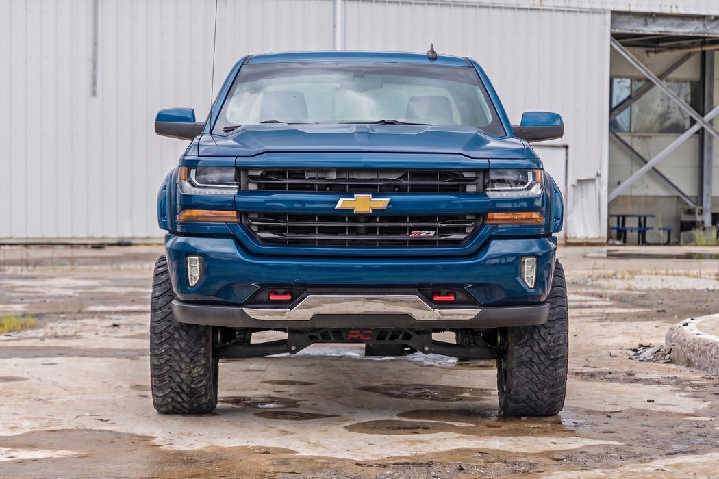 Rough Country Pocket Fender Flares, 6'7" & 8' Bed, G1K Deep Ocean Blue, Chevy Silverado 1500 (2014-2018)/2500HD, view 4