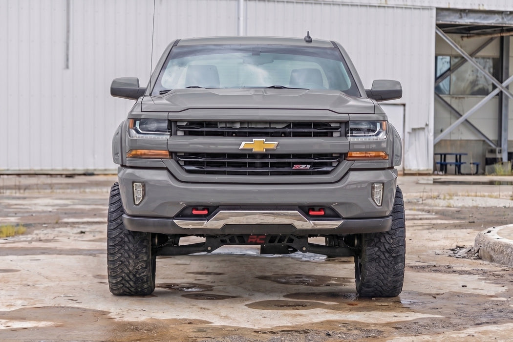 Rough Country Pocket Fender Flares, 6'7" & 8' Bed, G1C Overcast, Chevy Silverado 1500 (2014-2018)/2500HD, view 6