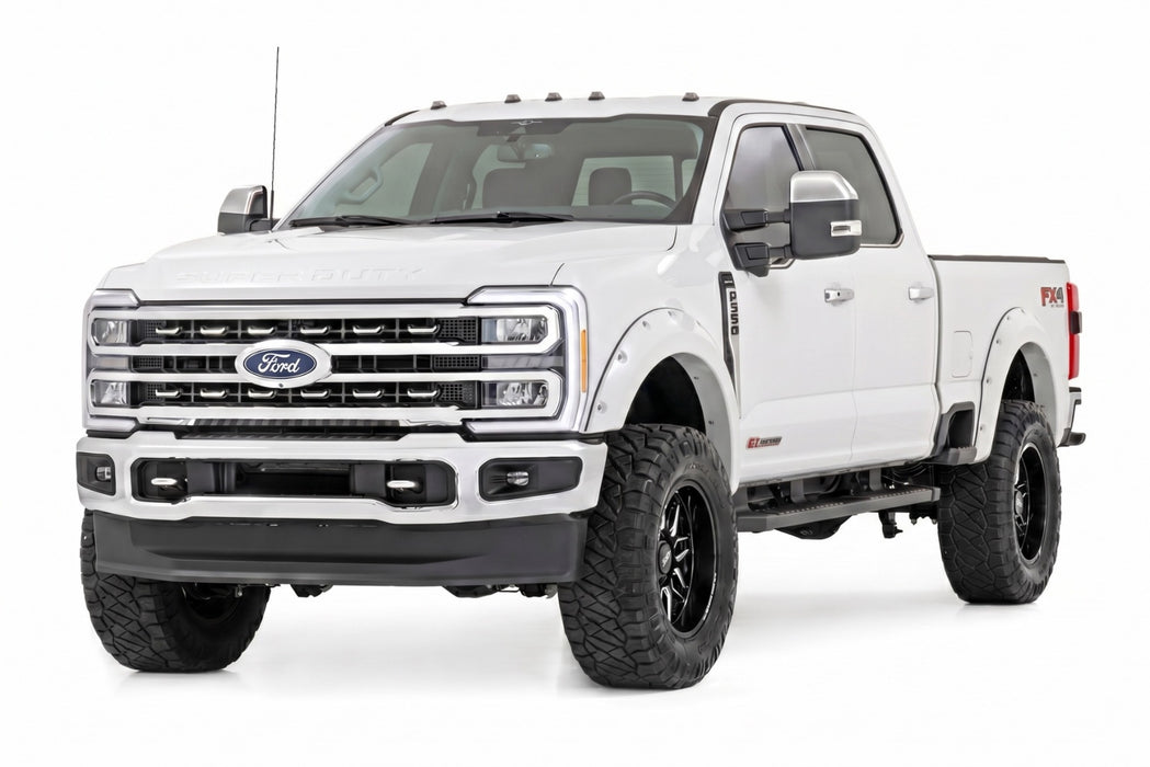 Rough Country Pocket Fender Flares - Z1 Oxford White | Ford F-250/F-350 Super Duty (23-26)
