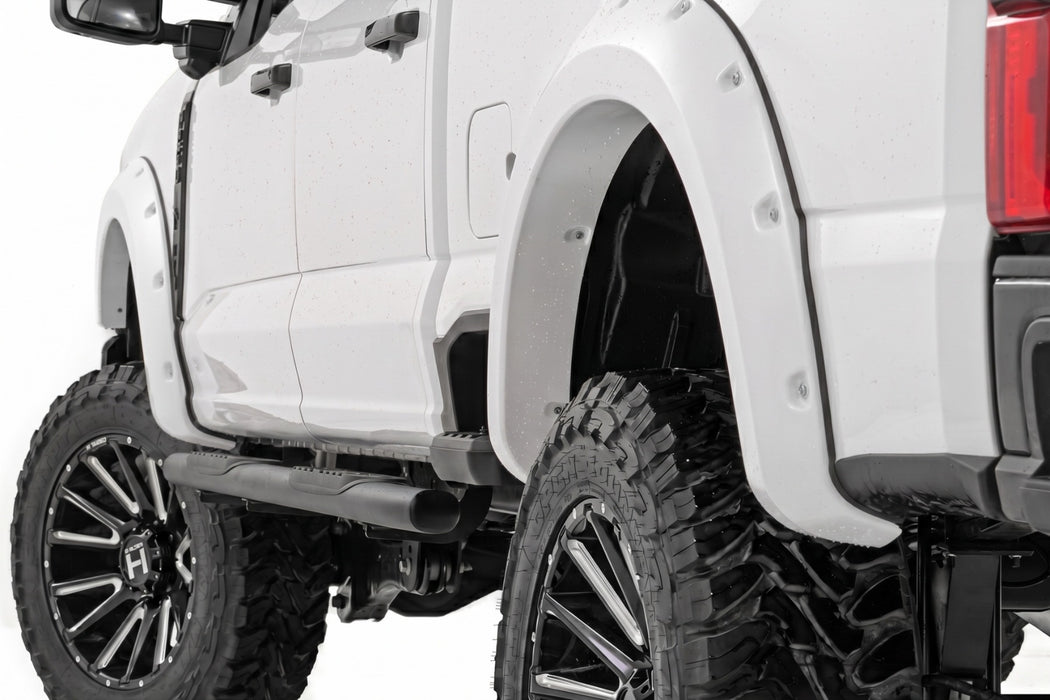 Rough Country Pocket Fender Flares - Z1 Oxford White | Ford F-250/F-350 Super Duty (23-26)