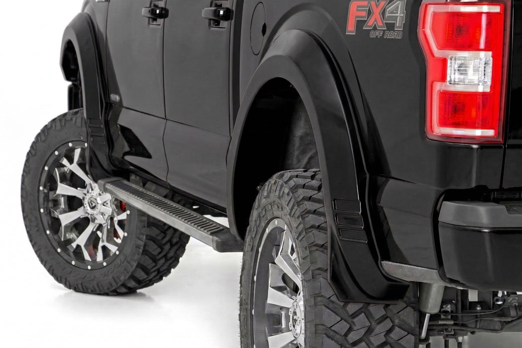 Rough Country Fender Flares, SF1, G1 Absolute Black, Ford F-150 2WD/4WD (2018-2020), view 2