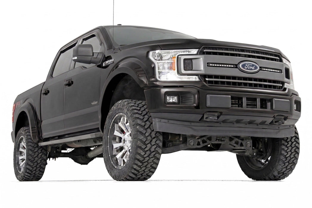 Rough Country Fender Flares, SF1, G1 Absolute Black, Ford F-150 2WD/4WD (2018-2020), view 3
