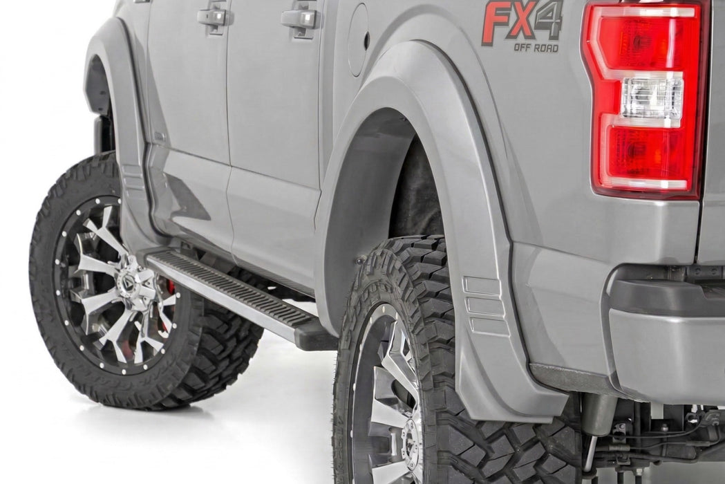 Rough Country Fender Flares, SF1, UX Ingot Silver Metallic, Ford F-150 2WD/4WD (2018-2020), view 2
