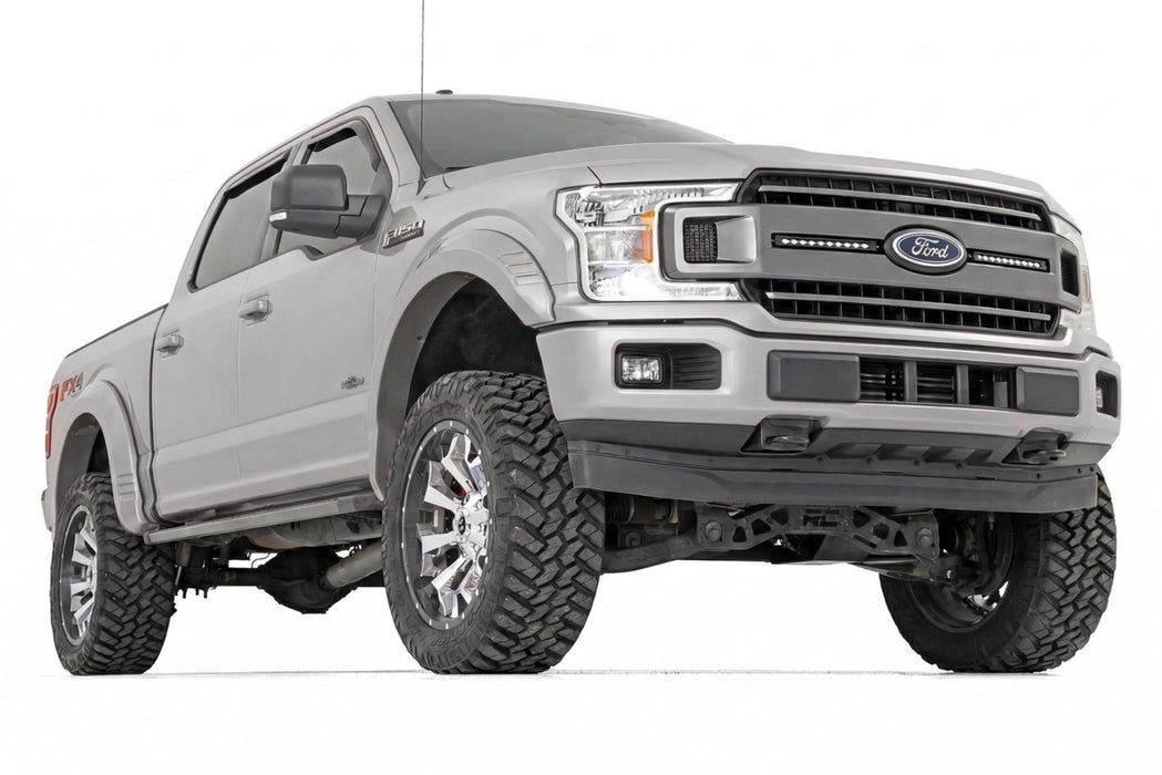 Rough Country Fender Flares, SF1, UX Ingot Silver Metallic, Ford F-150 2WD/4WD (2018-2020), view 3