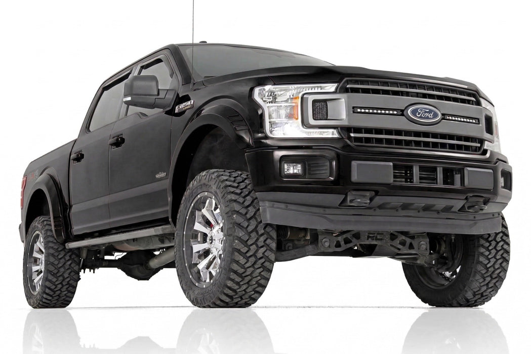 Rough Country Fender Flares, SF1, UH Tuxedo Black Metallic, Ford F-150 2WD/4WD (2018-2020), view 3