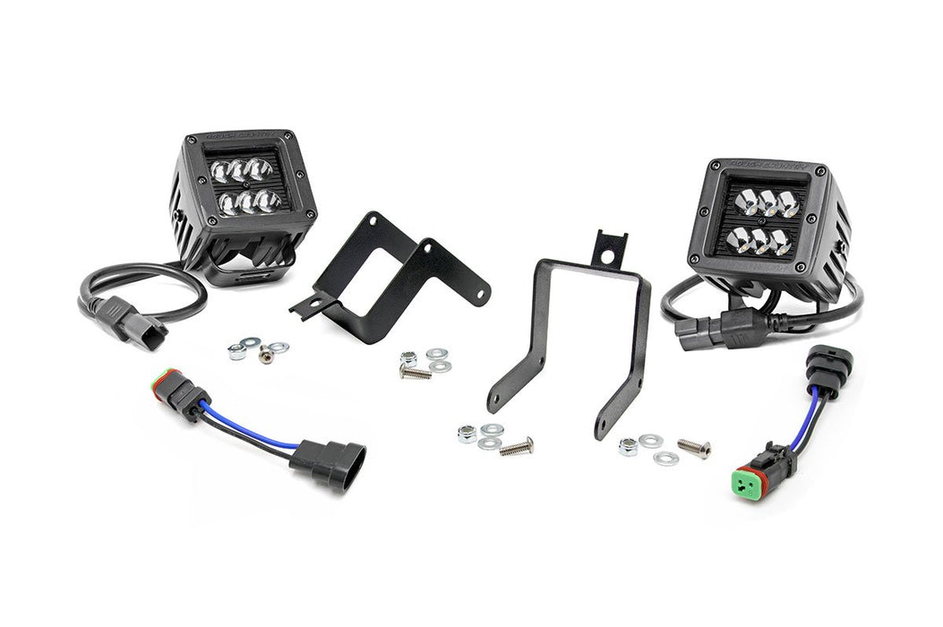 LED Light Kit - Fog Mount - 2 inch Black Pair - Ford F-250/F-350 Super Duty (11-16)