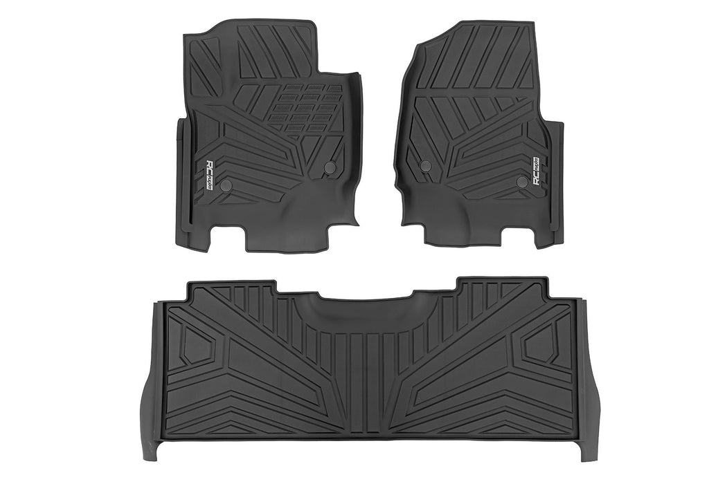 Flex-Fit Floor Mats - Front and Rear - Ford F-250/F-350 Super Duty (17-24)