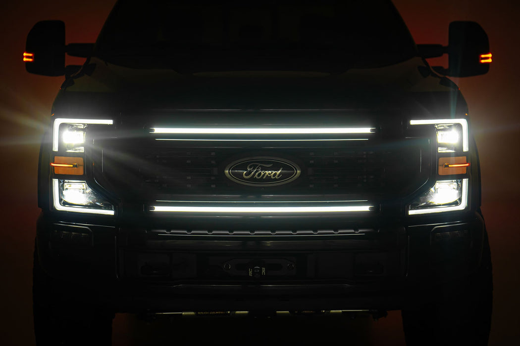 Rough Country LED Light Kit - Grille Mount - 30 Inch DRL | Ford F-250/F-350 Super Duty (17-22)
