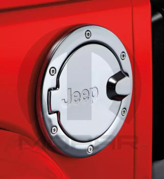 Jeep Wrangler 4-Door Fuel Filler Door, Chrome