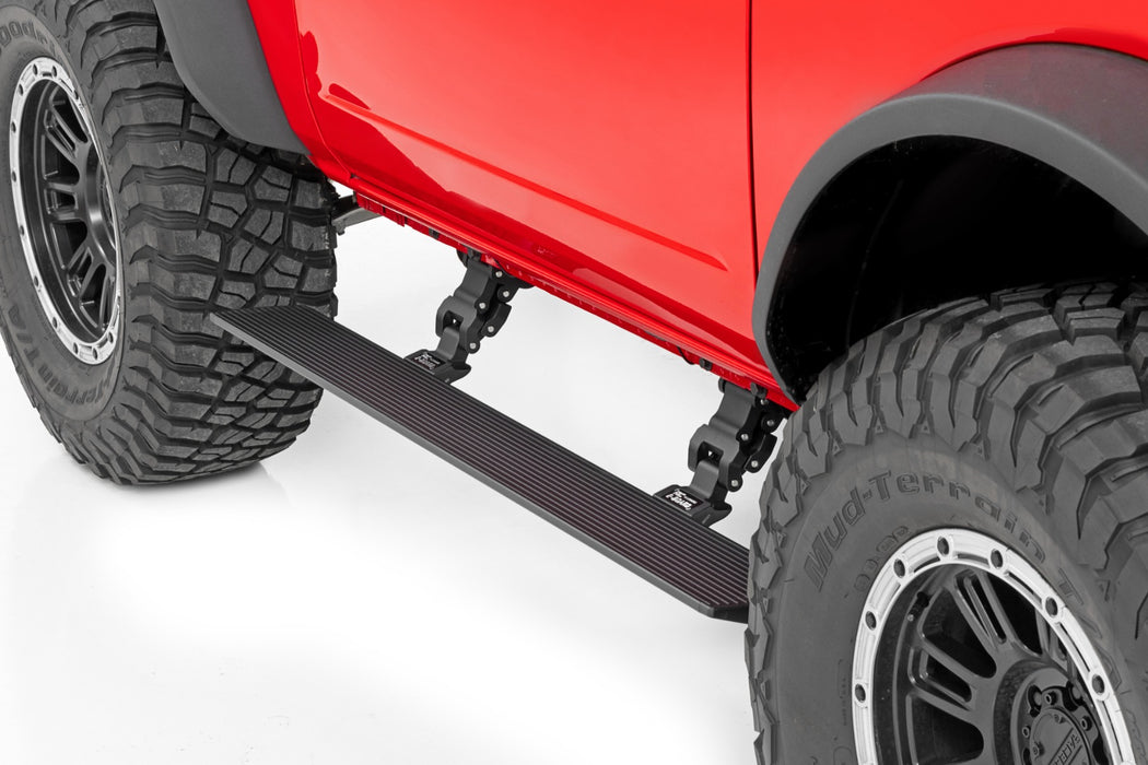 Rough Country Power Running Boards - Dual Electric Motor - 2 Door | Ford Bronco (2 Door) (21-25)