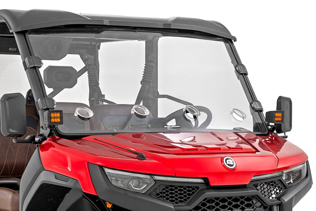 Rough Country Vented Full Windshield - Scratch Resistant - CFMOTO UFORCE 1000 U10 PRO