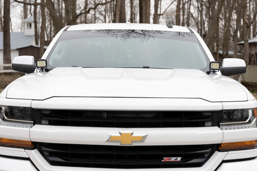 Rough Country LED Ditch Light Kit, 2in Black Pair, Flood, Chevy/GMC 1500 (2014-2018 & Classic), view 2