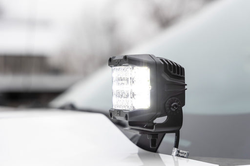 Rough Country LED Ditch Light Kit, 2in Black Pair, White DRL, Chevy/GMC 1500 (2014-2018 & Classic), view 2