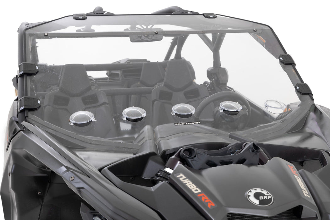 Rough Country Vented Full Windshield - Scratch Resistant | Can-Am Maverick X3