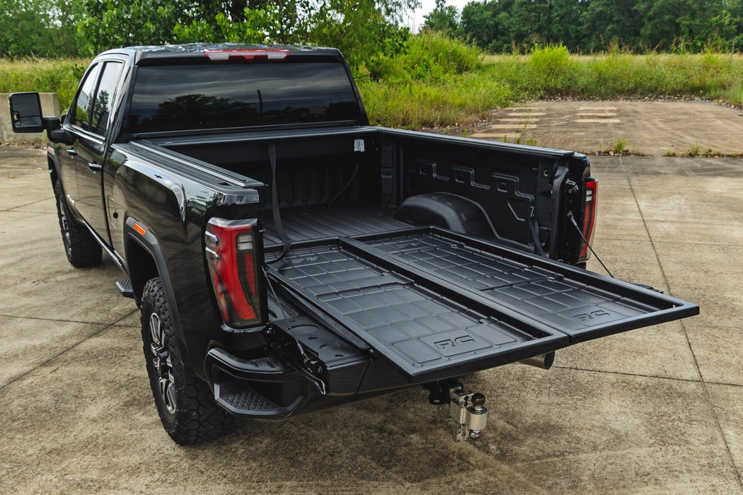 Rough Country Slide-Out Truck Bed Cargo Trays - Fits 6'7"–6'10" Bed - Easy Tailgate Access