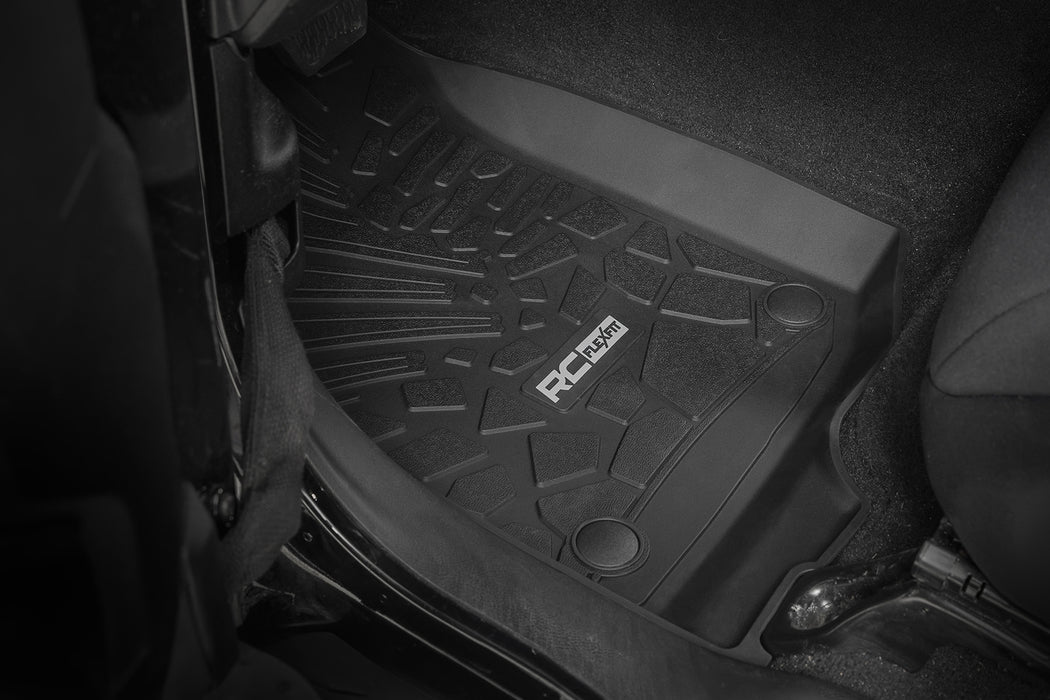 Rough Country Flex Fit Floor Mats - FR - 2 Door | Jeep Wrangler JL 4WD (2018-2025)